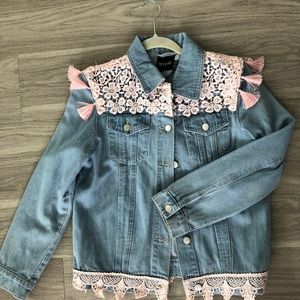 Lace & tassel detail denim jacket 💙